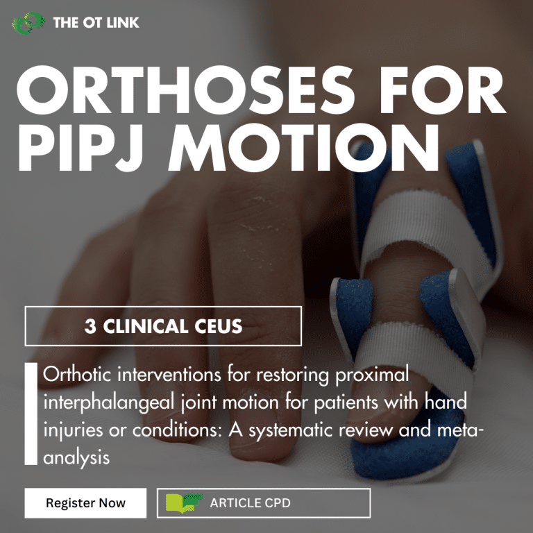 Orthotic Interventions for Restoring Proximal Interphalangeal Joint Motion